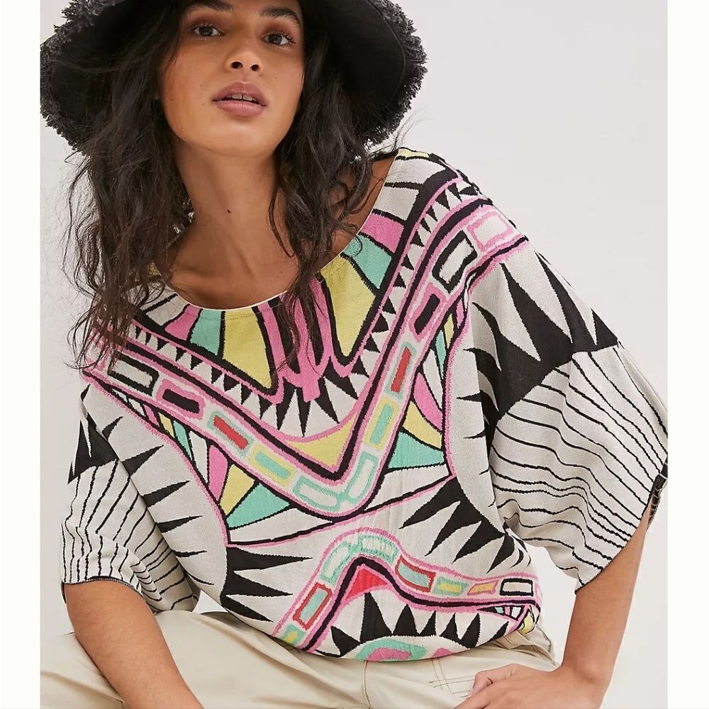Anthropologie Aldomartins Miena Geometric Top‎